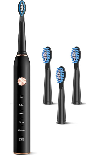Schallzahnbürste XM-801 mit 4 Zahnbürstenköpfen