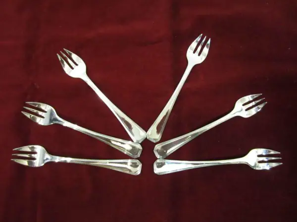 America Christofle 6 Austerngabeln versilbert