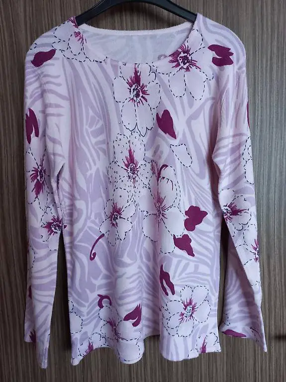 Pulli rosa/lila, Gr L, ca 42-44
