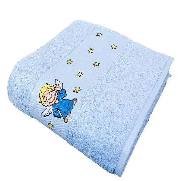  SchutzEngel Badetuch 100x100cm, blau