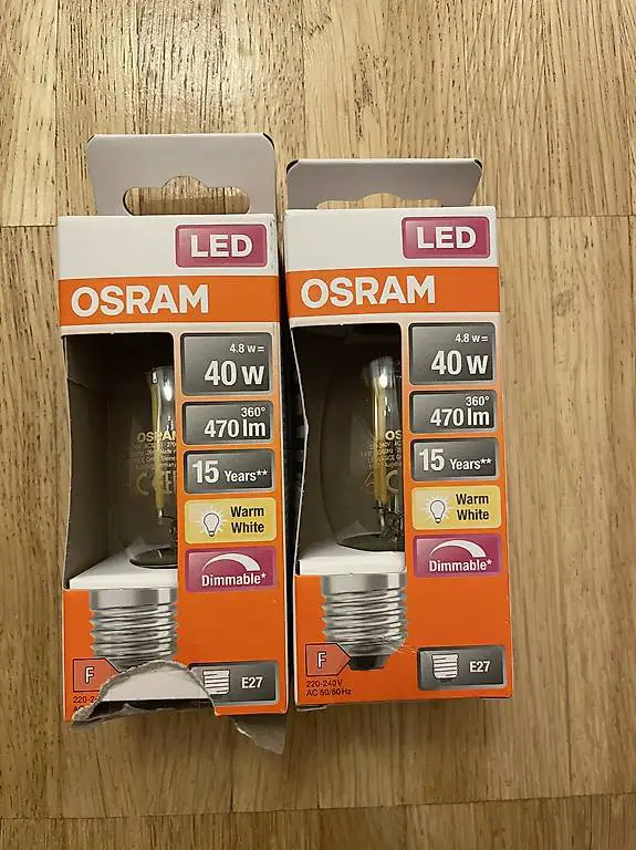 Leuchtmittel, Filament Birne, Glühbirne LED