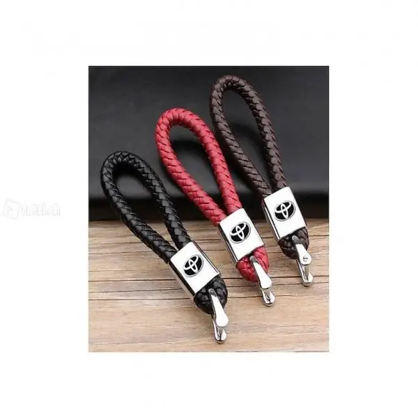  Toyota Schlüsselanhänger Leder Schwarz