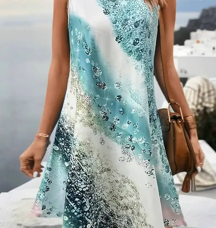 Schönes Sommerkleid Grösse M neuwertig blau weiss