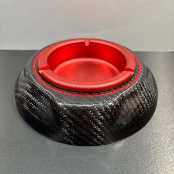 >top neuer aschenbecher echt- carbon aluminium racing motorsport