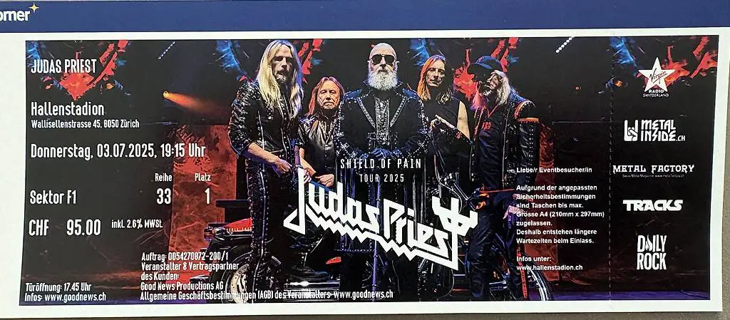 Ticket Judas Priest