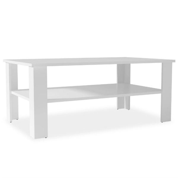  Couchtisch Spanplatte 100 x 59 x 42 cm Weiss