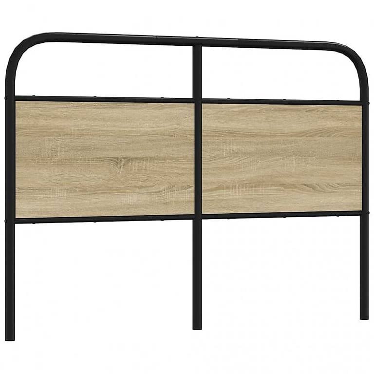 Kopfteil Sonoma-Eiche 140 cm Stahl und Holzwerkstoff