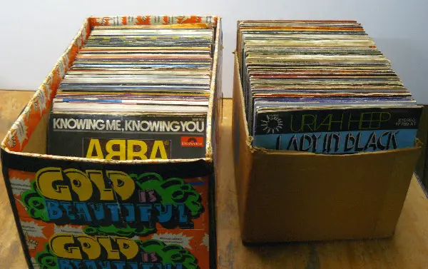 Vinyl-Sammlung, ungefähr 220 Platten