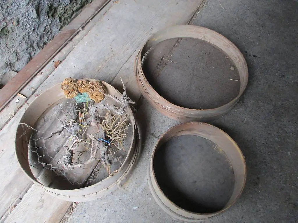 Altes Korn-Sieb Kornsieb Mass Käse-Sieb Alpine Chic Deko TOP