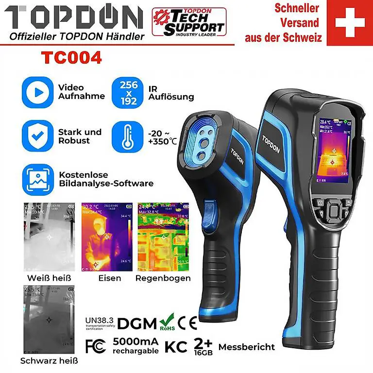 TOPDON TC004 Wärmebildkamera Handheld Thermische Imager