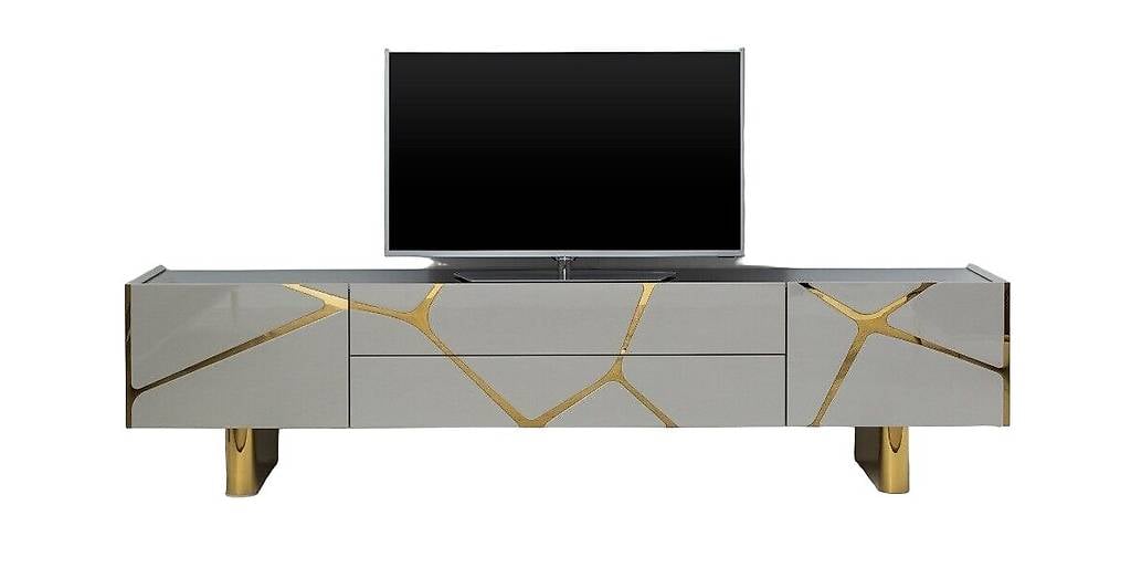 luxus sideboard edelstahl lowboard tv ständer fernseh schran
