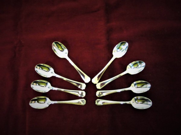 America Christofle 8 Moccalöffel versilbert