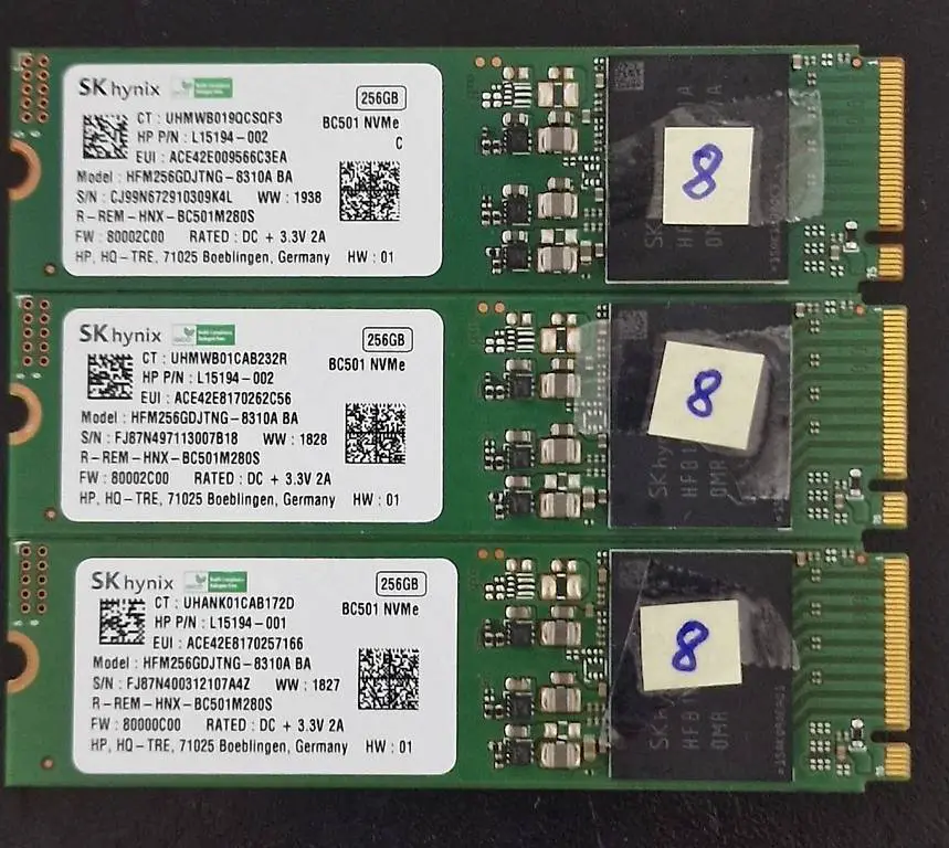 SSD Festplatte SKhynix NVMe 2280 256GB N8