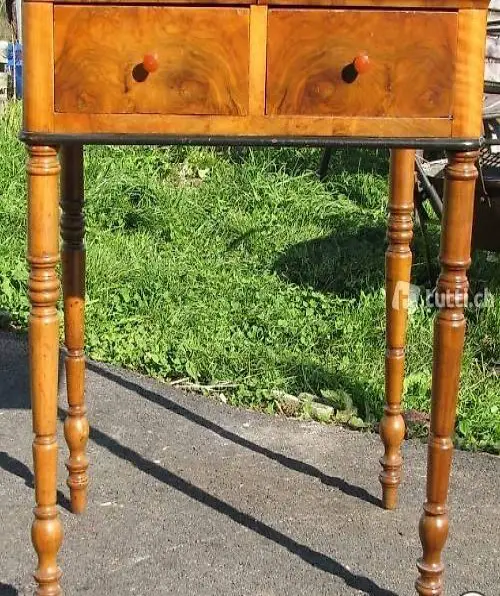 Antikes Telefontischlein ca. 1875 Nussbaum