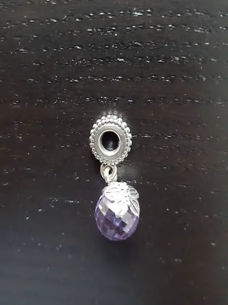 Pandora dangle charm purple