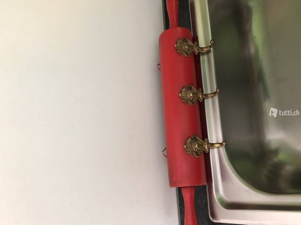Nudelholz mit 3 Messing Hacken