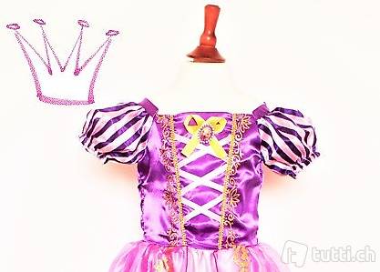 Prinzessinnen Kostüm Kinder, Rapunzel, NEUWARE