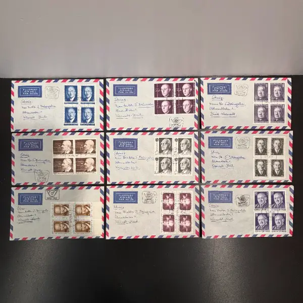 marken couvert luftpost österreich ersttag politik wissenschaft