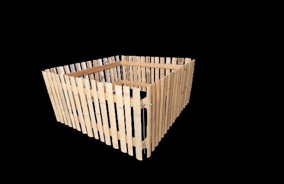 Bambus Auslaufgehege Set für Kaninchen, Meerschweinchen, Schildkröten