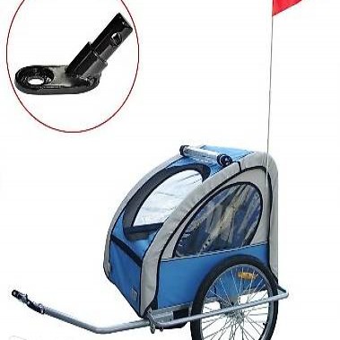  Kinder Fahrradanhänger mit zusätzlicher Kupplung Blau 36 kg