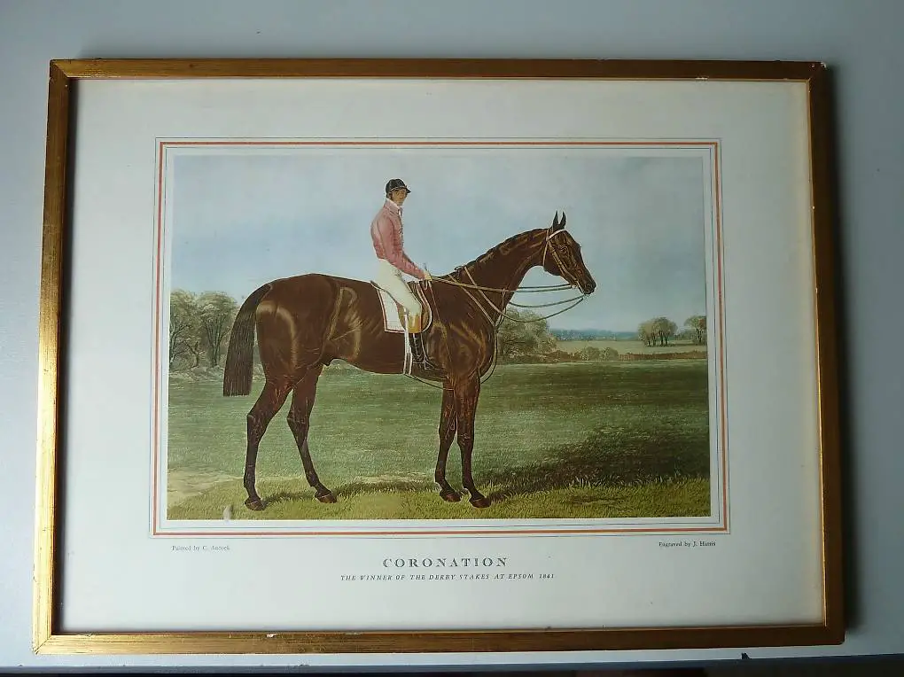 Kunst, Bild mit Pferd, vintage, Kunstdruck