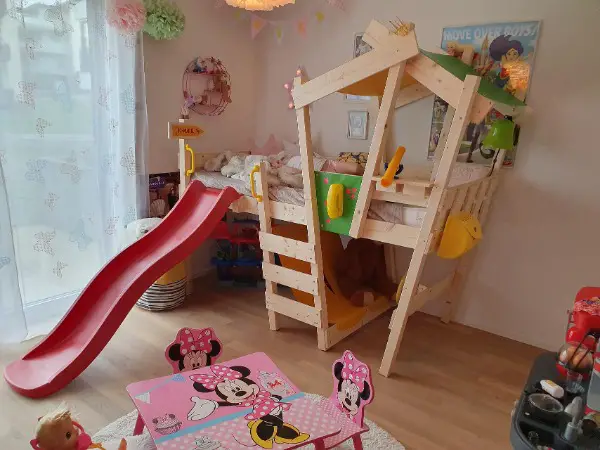 wickey kinderhochbett "crazy hutty" mit rutsche