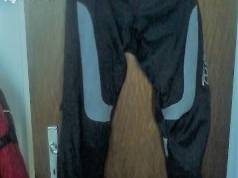 Töffhose DIFI Gr.XL schwarz/ grau, gebraucht, guter Zustand