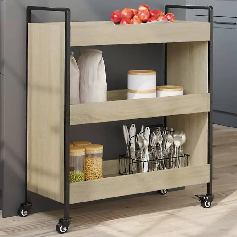 Küchenwagen Sonoma-Eiche 70x30x82 cm Holzwerkstoff