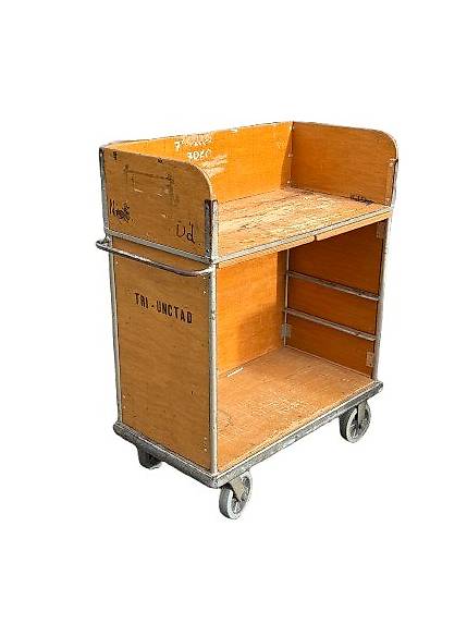 Holzwagen auf Rollen - gebraucht