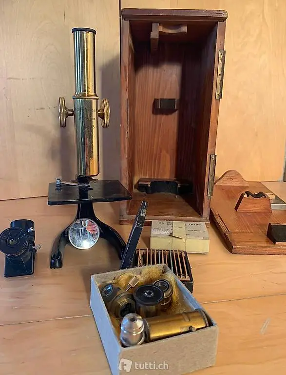 Mikroskop W. & H.Seibert inkl. Zubehör, Baujahr 1911