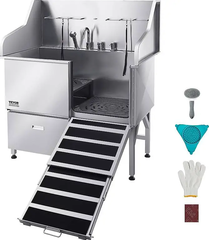 VEVOR Hundewaschstation aus Edelstahl, 1275x795x1435 mm Tier