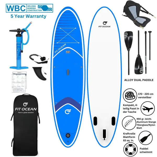 FIT OCEAN Magic Glide Blau, 325 cm aufblasbares Allround-Touring