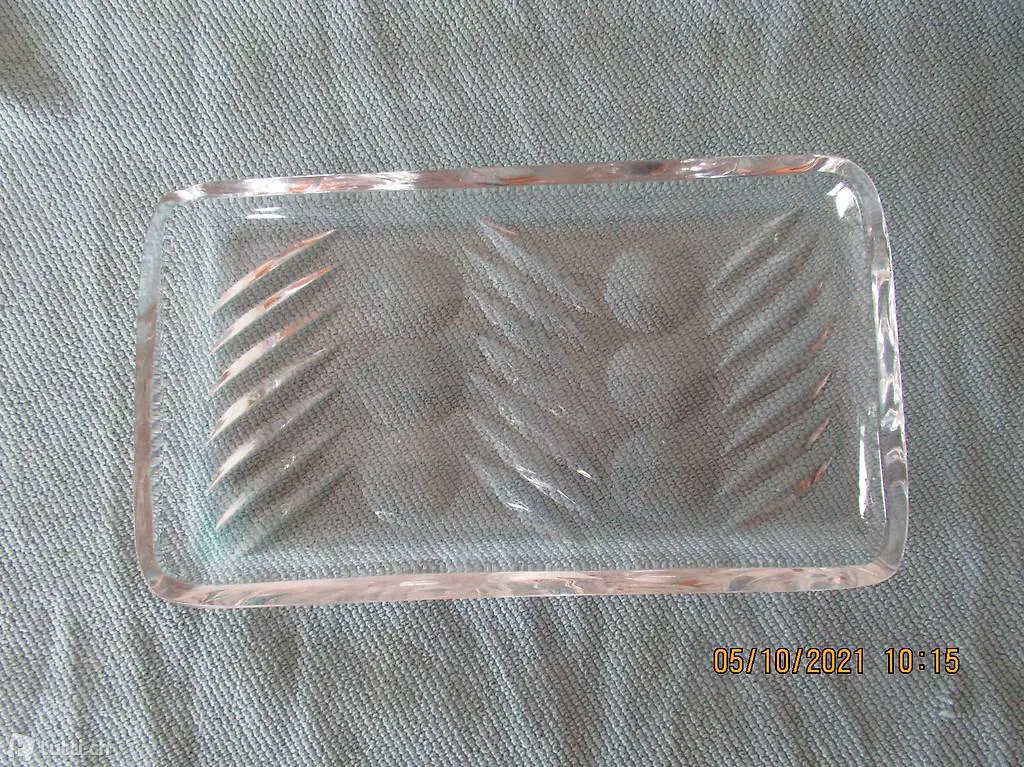 Kristall Butterplatte, Ankäplättli, Umreiche Glasteller