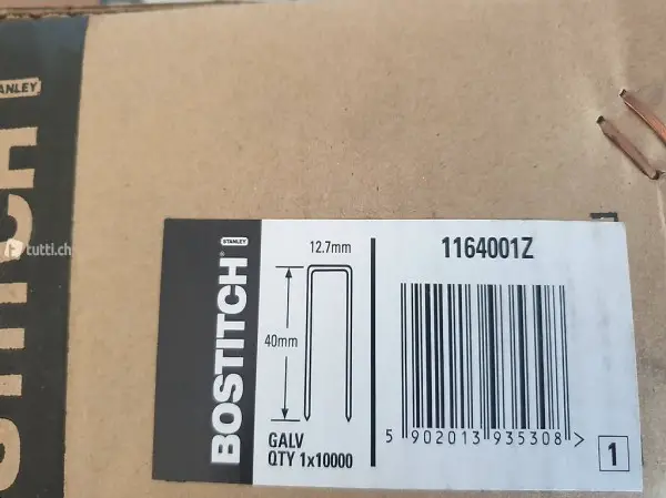  Pack à 10"000 Bauklammern Fermacellklammern Bostitch S4 40mm