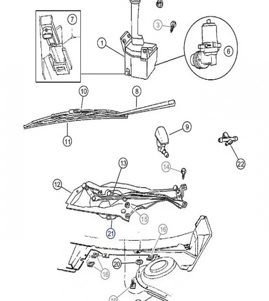  Scheibenwischermotor für Chrysler 300M 04769121