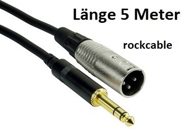 5 Meter STUDIO rockcable Neu symmetrisch