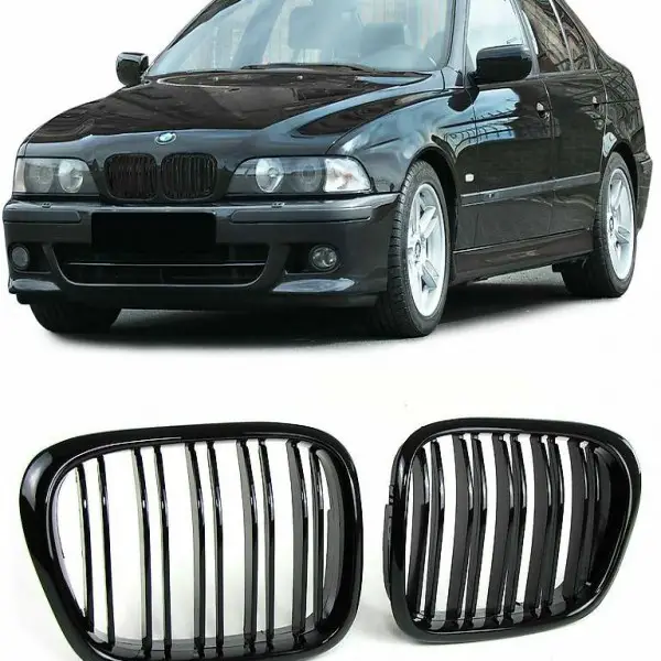  Kühlergrill Nieren schwarz glänzend für BMW 5er E39 95-03