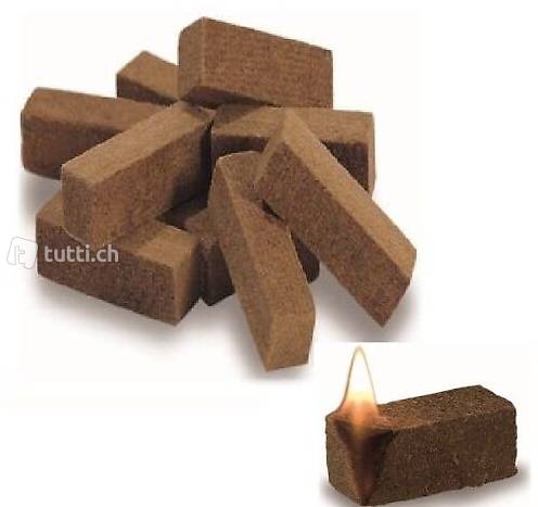  1000 Bio Anzünder Kaminanzünder aus Holzfaser mit Wachs