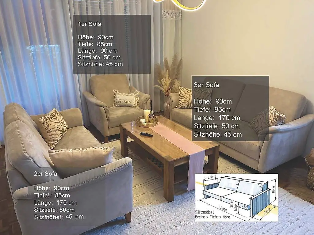 Sofagarnitur zu verkaufen? 1er, 2er und 3er Sofa? CHF 899