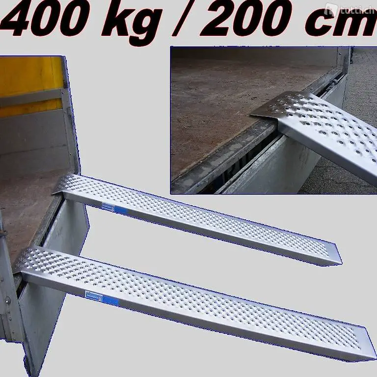  Alu-Auffahrrampen, -Auffahrschienen 200 cm, 400 kg/Paar