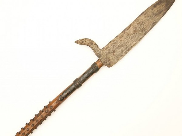 Bauernwehr - Antike Stangenwaffe - Genagelter Schaft - 245cm
