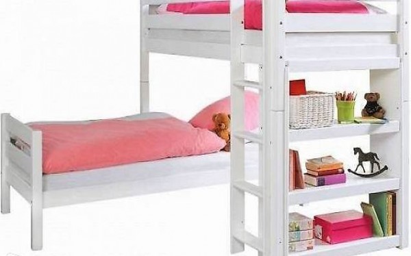  Relita Etagenbett L Buche Massiv weiss