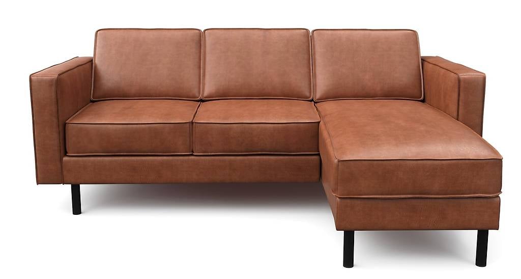 Vintage Ecksofa mit Récamiere rechts
