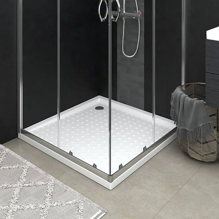 Duschwanne Anti-Rutsch Weiss 80x80x4 cm ABS