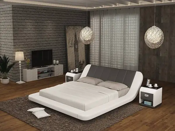  WASSERBETT HOTEL DOPPEL LEDERBETT POLSTERBETT WASSER LB8826