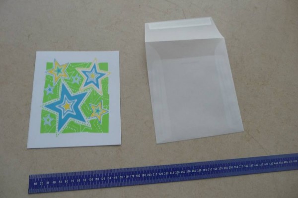 Zehn Karten Stern; mit Umschlag