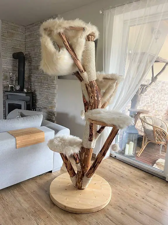 naturholz katzenbaum naturkratzbaum unikat top handwerk neu