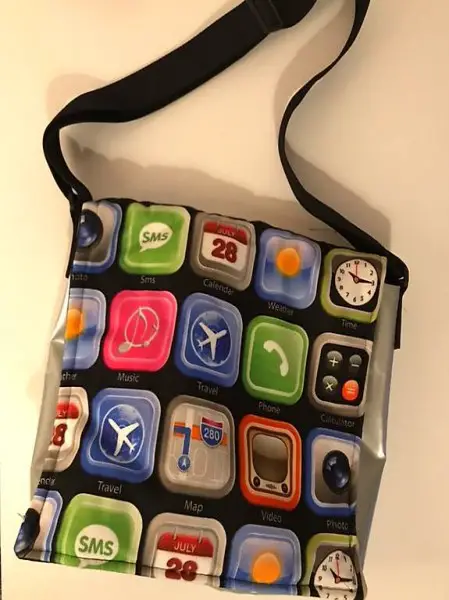 Umhängetasche Apps, grau/silber