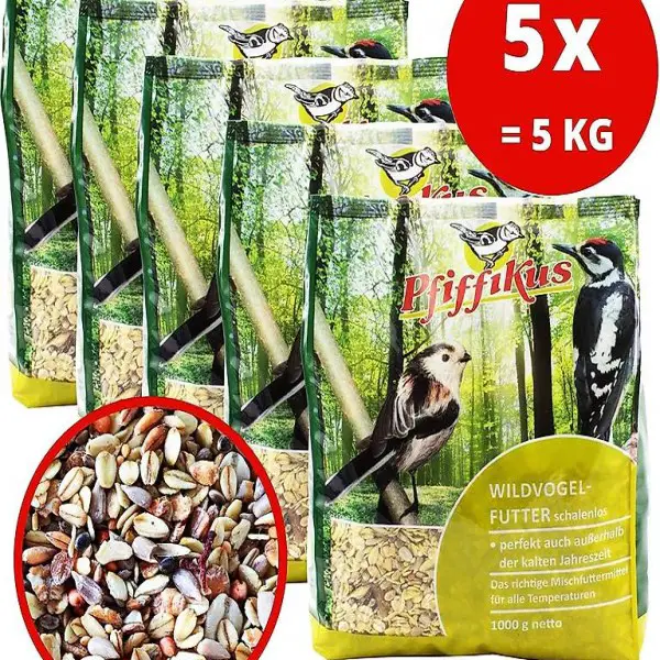  5er Pack schalenloses Wildvogelfutter