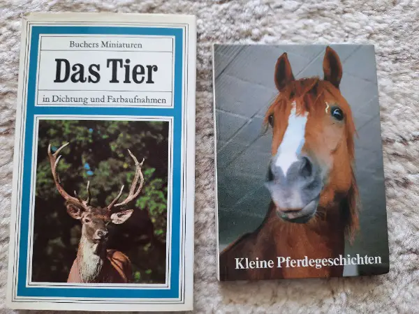 2 Bücher für Kinder; ersten Leseversuche mit Tiergeschichten